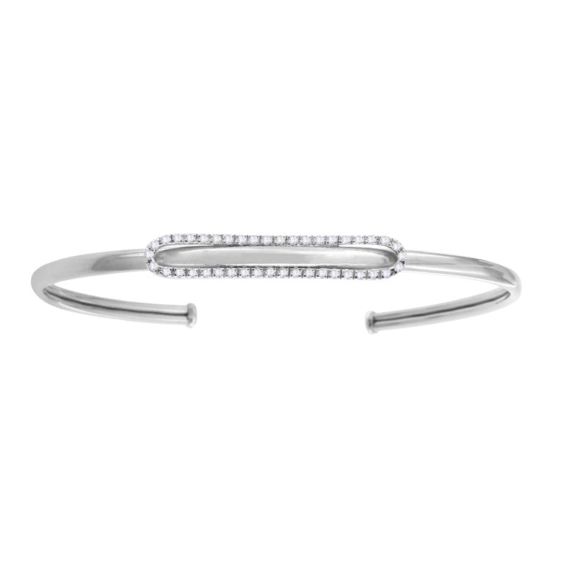 Bangle 18ct gold and diamond, 42 diamonds 0,50 ct HSI quality