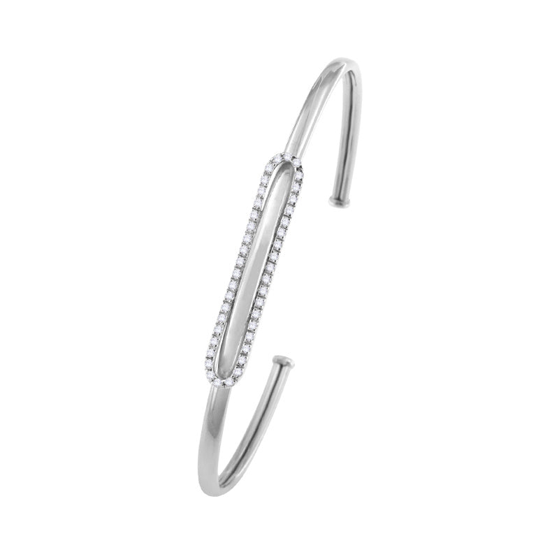 Bangle 18ct gold and diamond, 42 diamonds 0,50 ct HSI quality