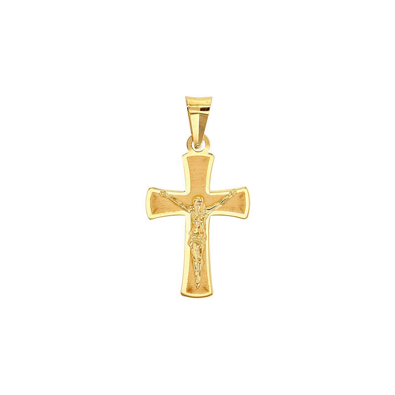 18ct Gold Crucifix Pendant with Christ Figure