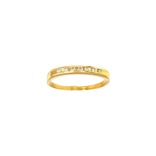 18ct gold half eternity ring with 7 rail set diamonds 0.14ct